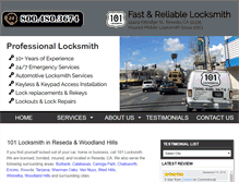 Tablet Screenshot of 101locksmith.com
